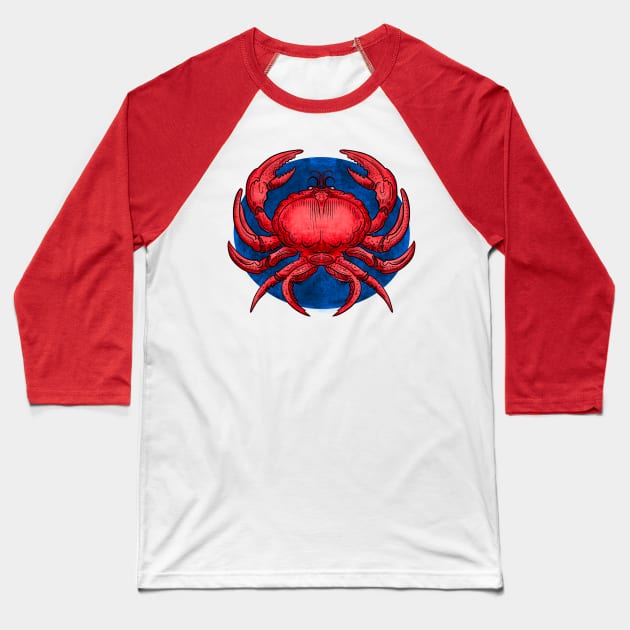 Crab vintage graphic style, gift for fishing lover Baseball T-Shirt by Yety